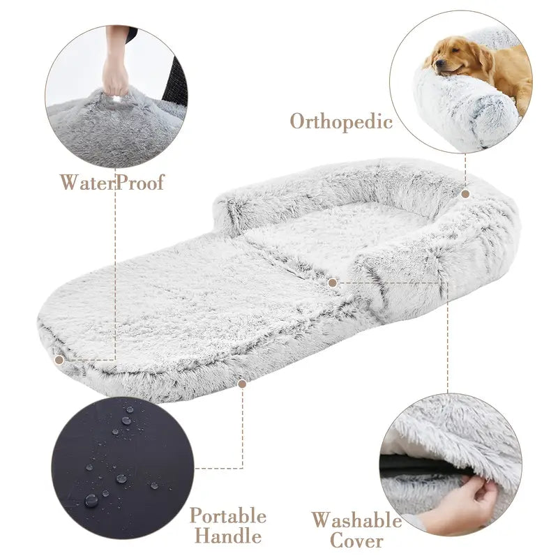 Large pet bed, foldable, suitable for lying with your pet