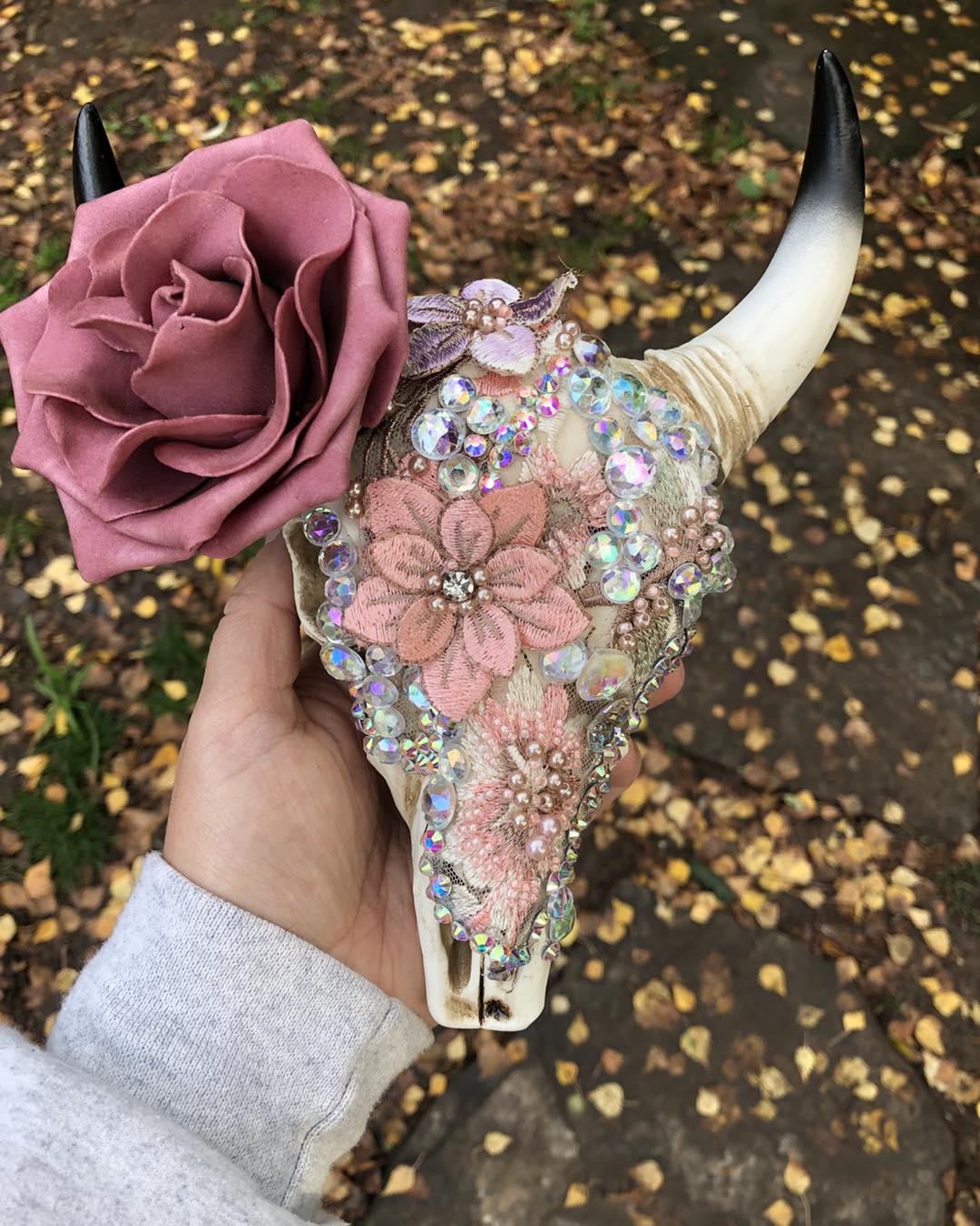 Bull skull wall decoration