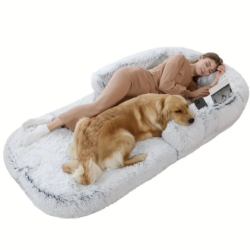 Large pet bed, foldable, suitable for lying with your pet