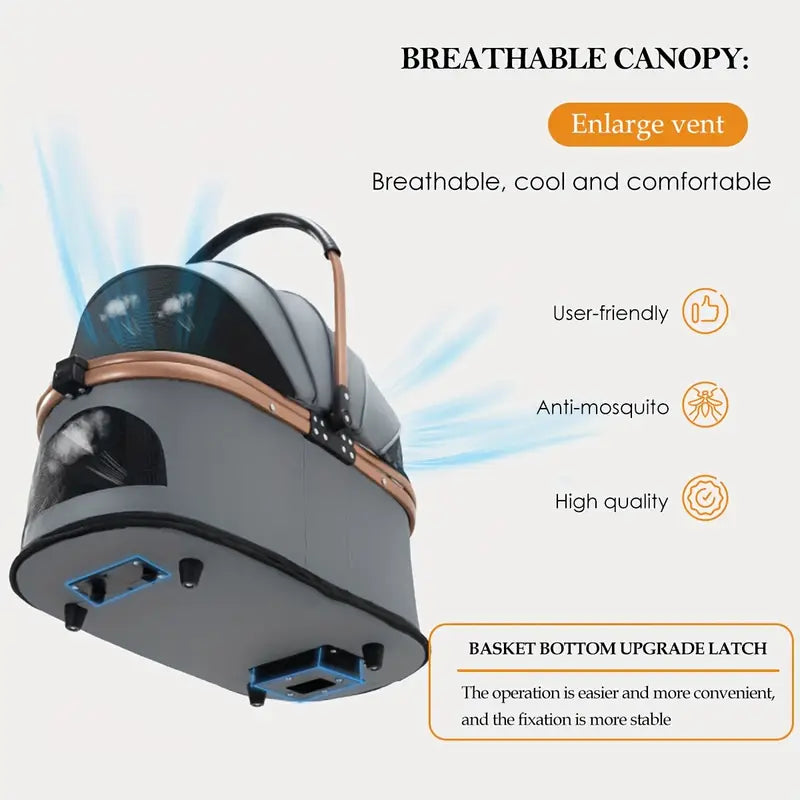 Multifunctional pet stroller