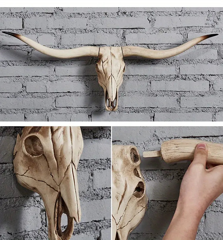 Bull skull wall decoration