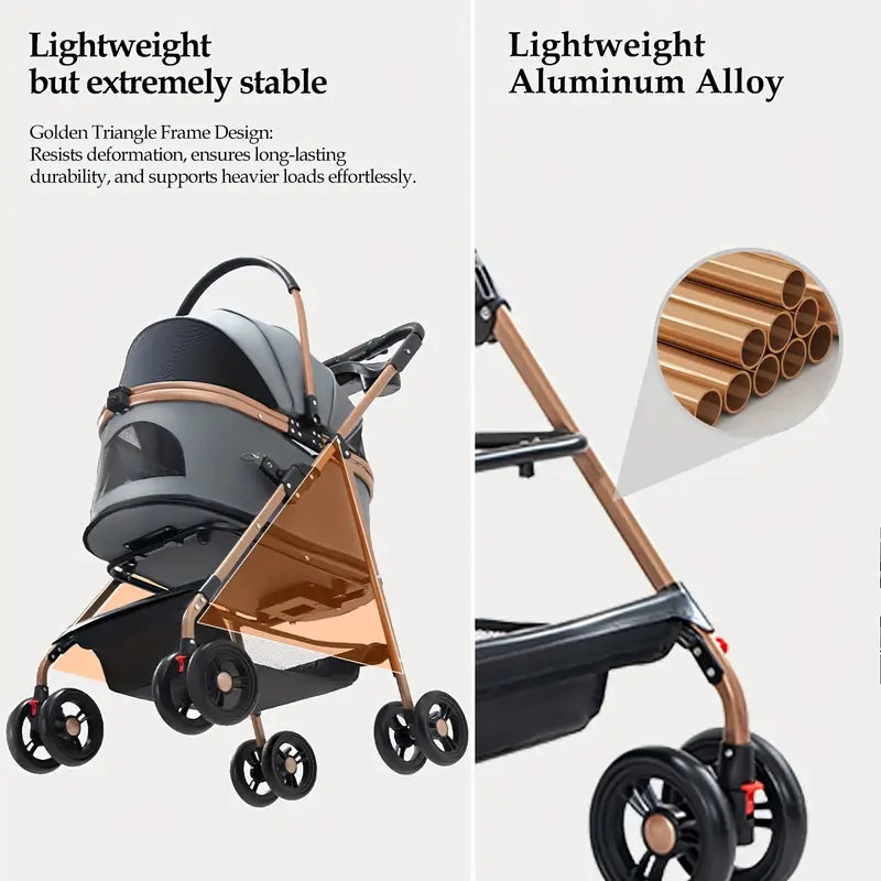 Multifunctional pet stroller
