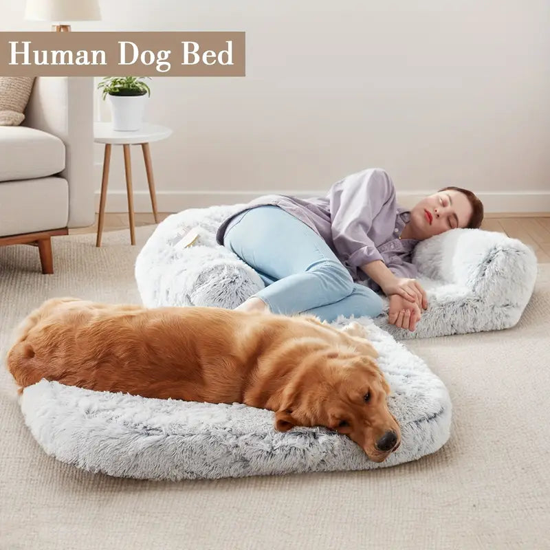 Large pet bed, foldable, suitable for lying with your pet