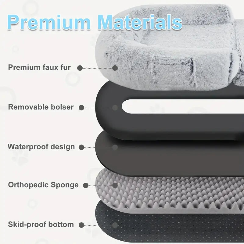 Large pet bed, foldable, suitable for lying with your pet