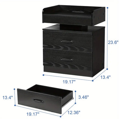 Multi - Function LED Nightstand: Charge & Glow in Style