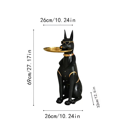 Geometric Dog Sculpture Table
