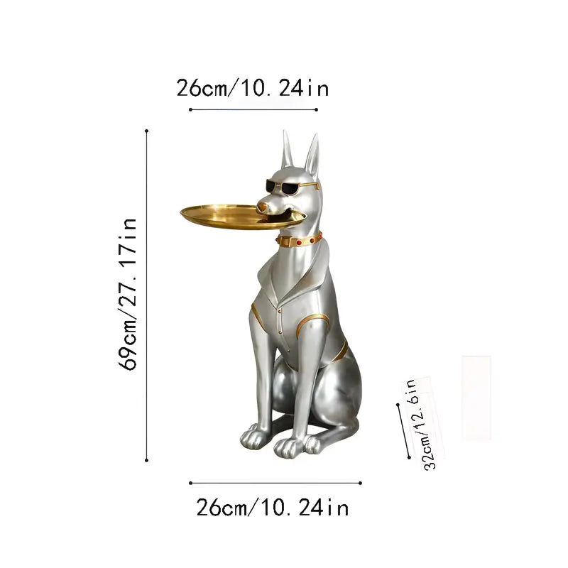 Geometric Dog Sculpture Table