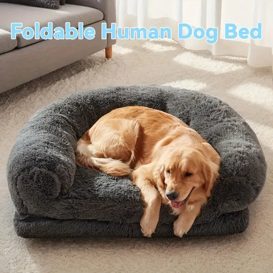 Large pet bed, foldable, suitable for lying with your pet