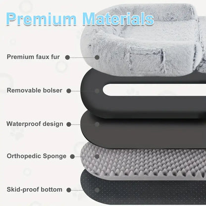 Large pet bed, foldable, suitable for lying with your pet